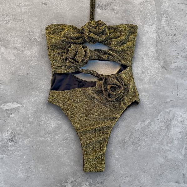 Laurice Gold Sparkle One Piece Swimsuit-0