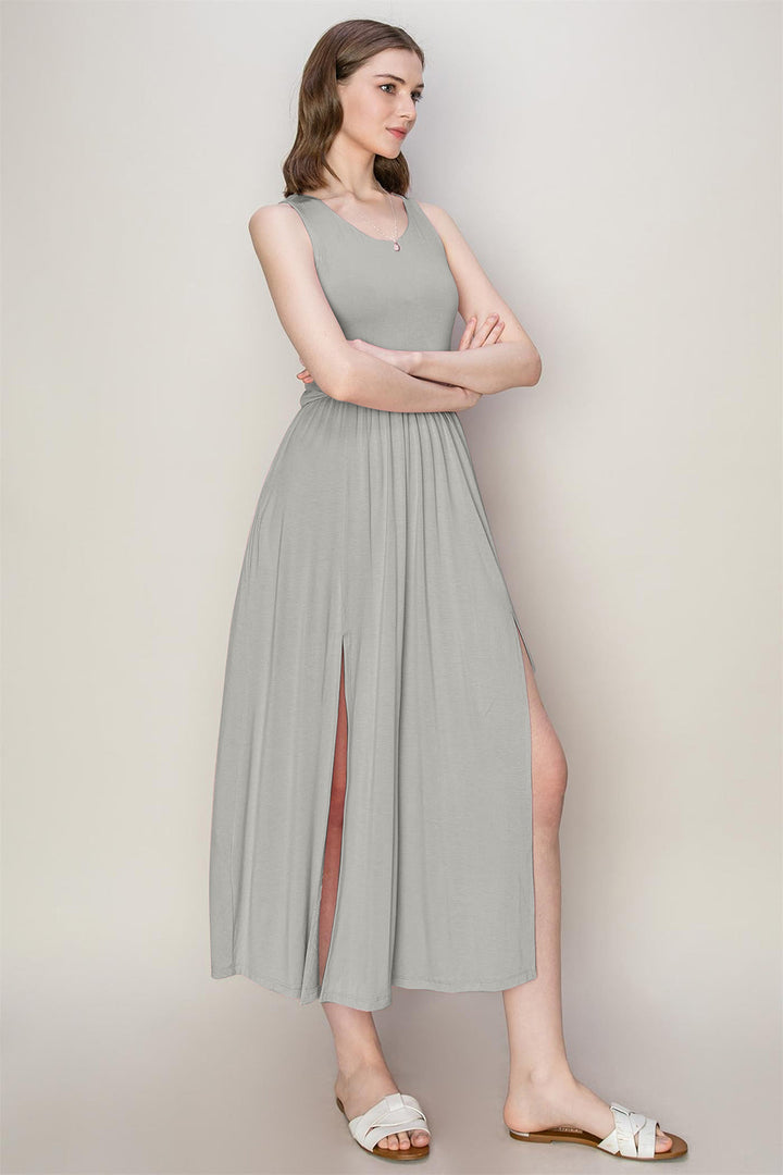 HYFVE Sleeveless Slit Midi Dress-2