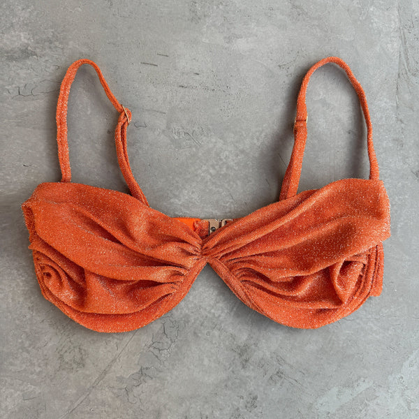 Orange Sparkle Haven Bikini Top-0