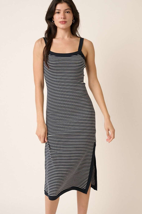 Mittoshop Contrast Striped Midi Cami Dress-0