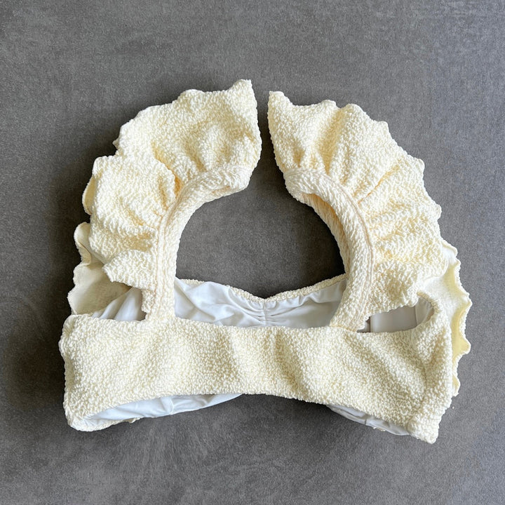 Buttercream Beehive Textured Camille Bikini Top-1