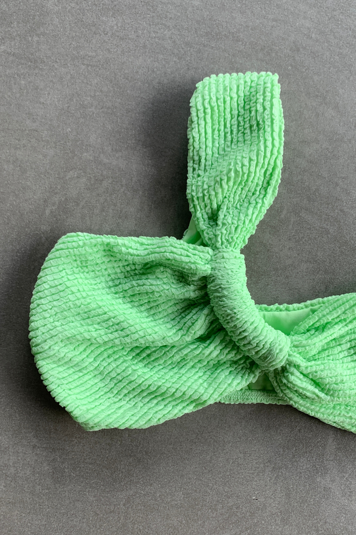 Minty Haze Textured Greek Bikini Top-2