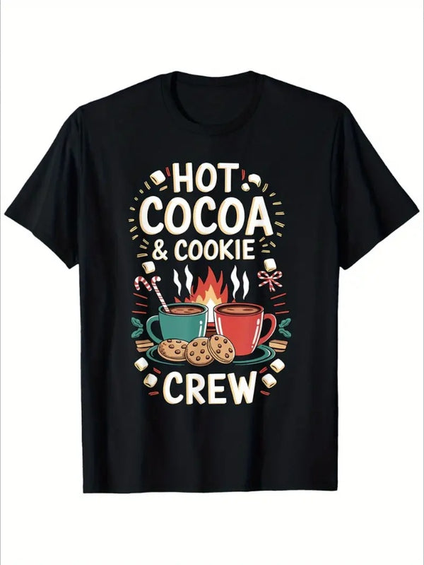Christmas Hot Cocoa Cookie Crew Family Squad Cute Merry Xmas T-Shirt, Gift For Men Women Dad Mom