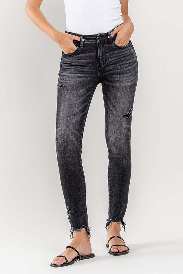 Lovervet Raw Hem Cropped Skinny Jeans-0