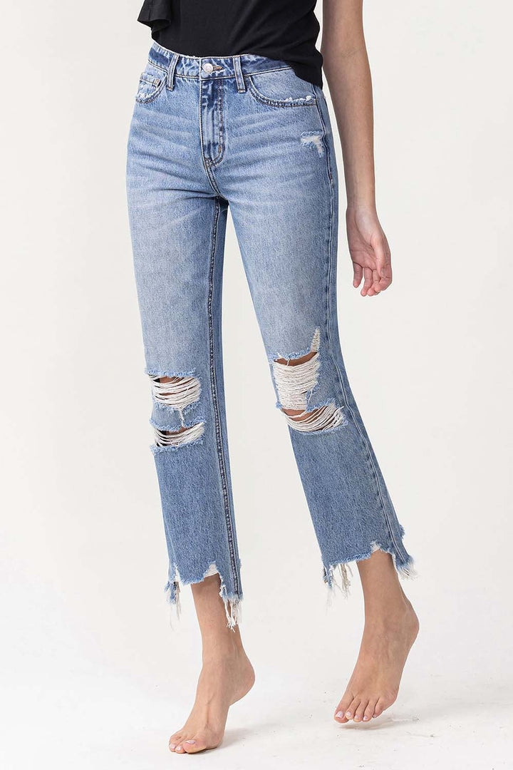 Lovervet High Rise Distressed Straight Jeans-3