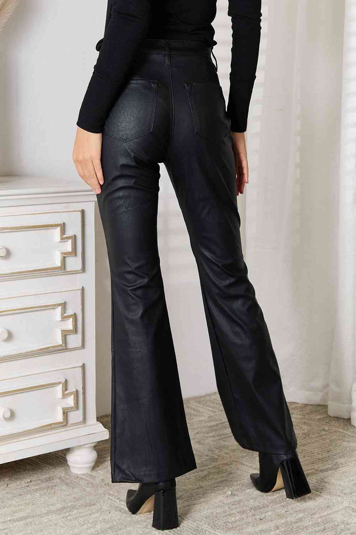 Kancan Slit Flare Leg Pants-1