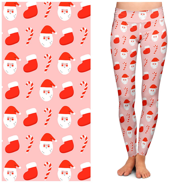 "Jolly Santa" Buttery Soft Leggings by Lipstick & Chrome-0