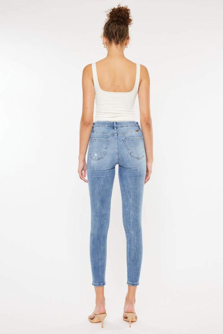 Kancan High Waist Cat's Whiskers Skinny Jeans-1