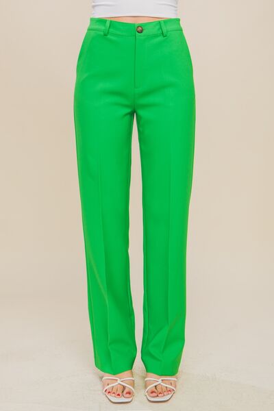 LOVE TREE High Waist Straight Pants-1