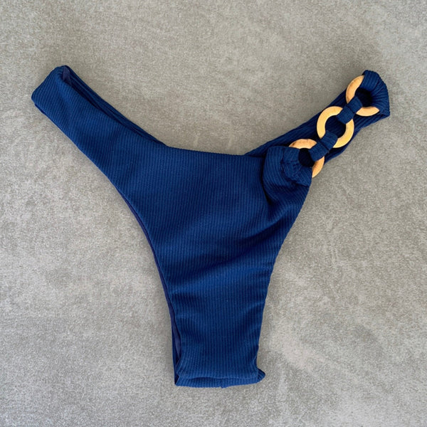 Mediterranean Sea Ribbed Bia Rings Bikini Bottom-0