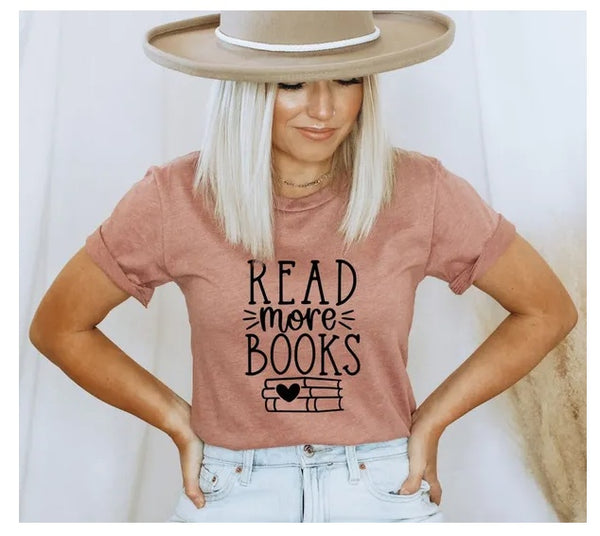 Read More Books T-shirt, Reading Book Shirt, Reading Book Tee, Gift For Her, Reading Gift, Mom Reading T-shirt, Book Lover Shirts