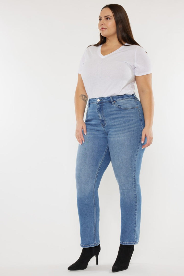 Kancan Full Size Cat's Whiskers High Waist Jeans-1
