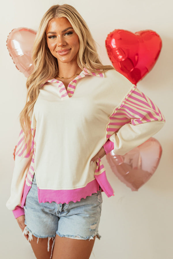 Juliana Patchwork Terry Knit Top-0