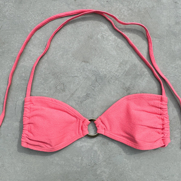 Seashore Textured Coral Delight Kayla Bikini Top-0