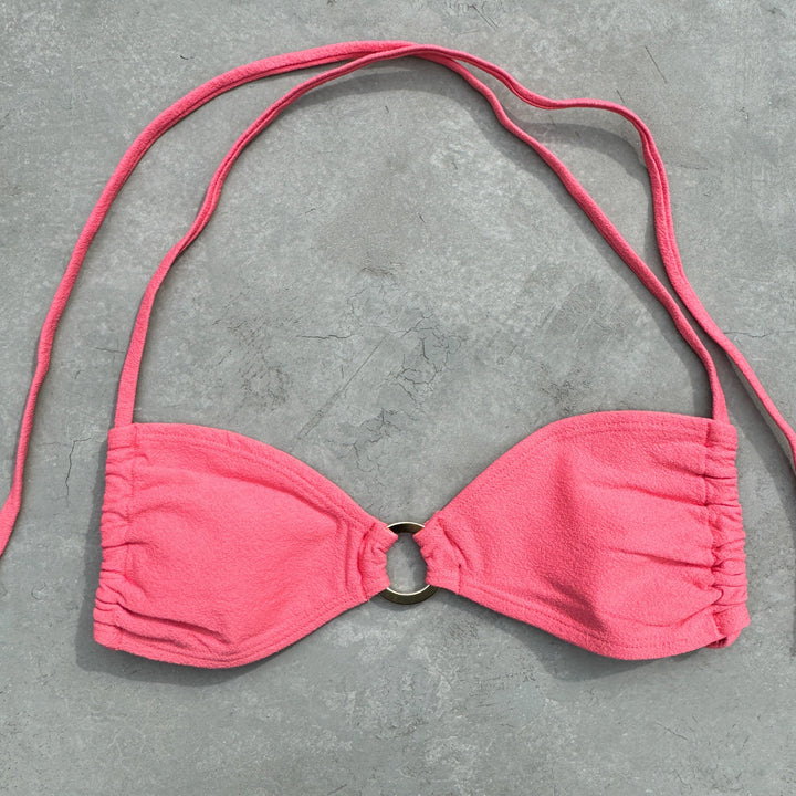 Seashore Textured Coral Delight Kayla Bikini Top-0