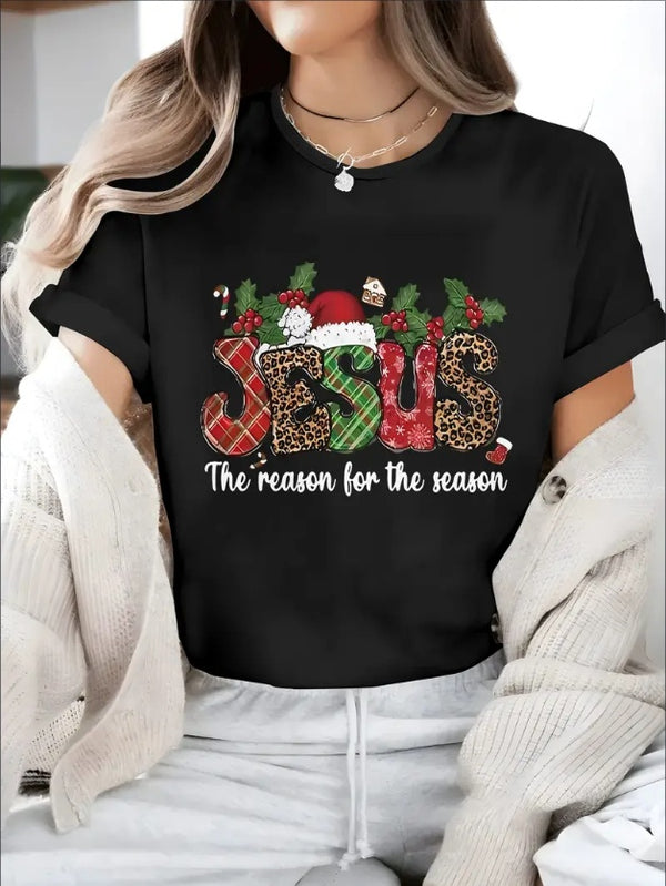 A Trendy Christmas-themed Loose-fitting Round-neck Hoodie With A Hood, Featuring Santa Hats, Candies, And Christmas Trees Printed On It. Suitable For Women's Casual Wear, Sportswear For All Seasons, A