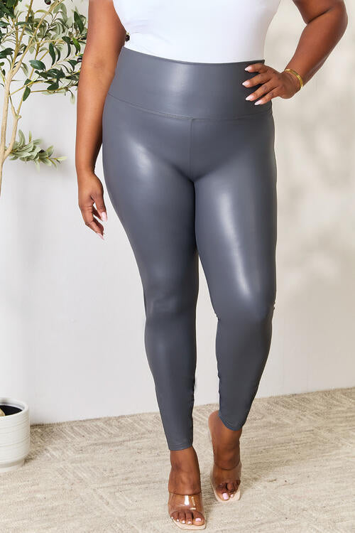 LOVEIT Full Size Wide Waistband High Waist Leggings-4