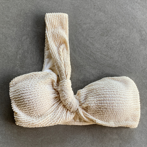 Pearl Textured Greek Bikini Top-0