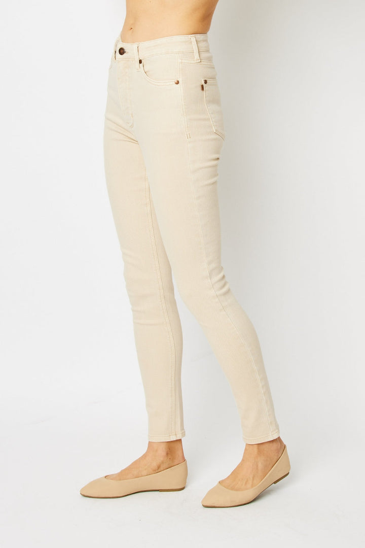 Judy Blue Full Size Garment Dyed Tummy Control Skinny Jeans-2