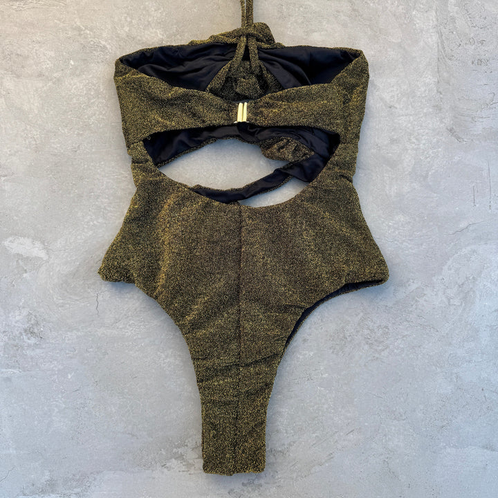 Laurice Gold Sparkle One Piece Swimsuit-1