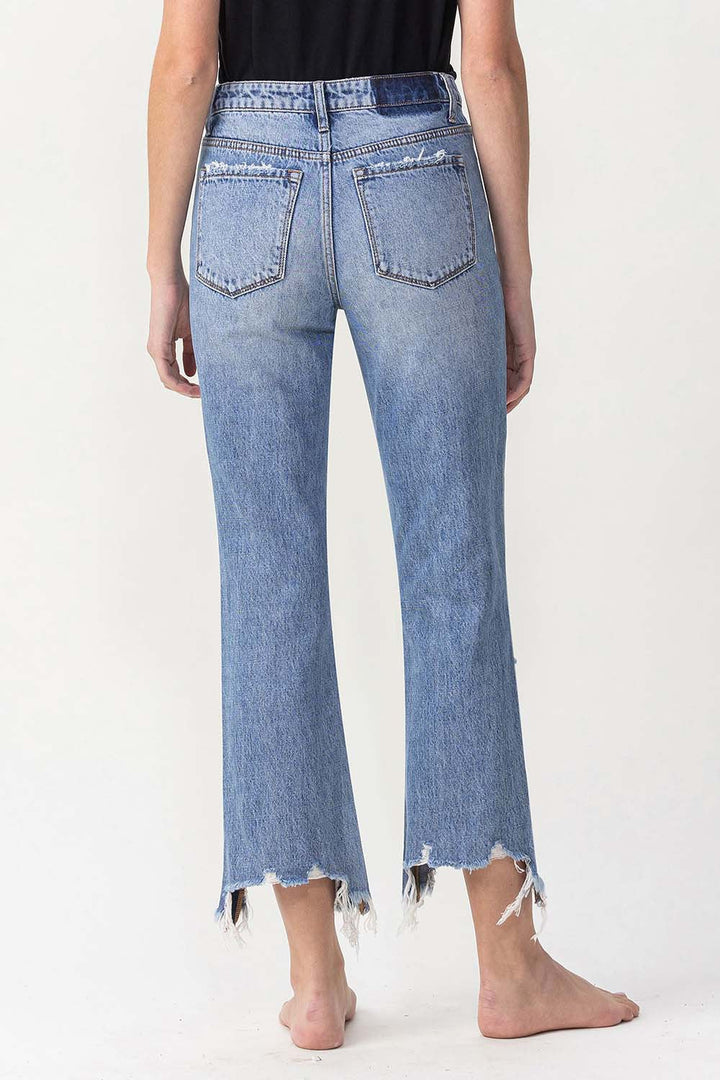 Lovervet High Rise Distressed Straight Jeans-1