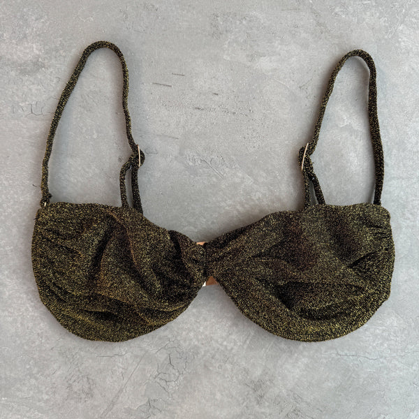 Gold Sparkle Haven Bikini Top-0