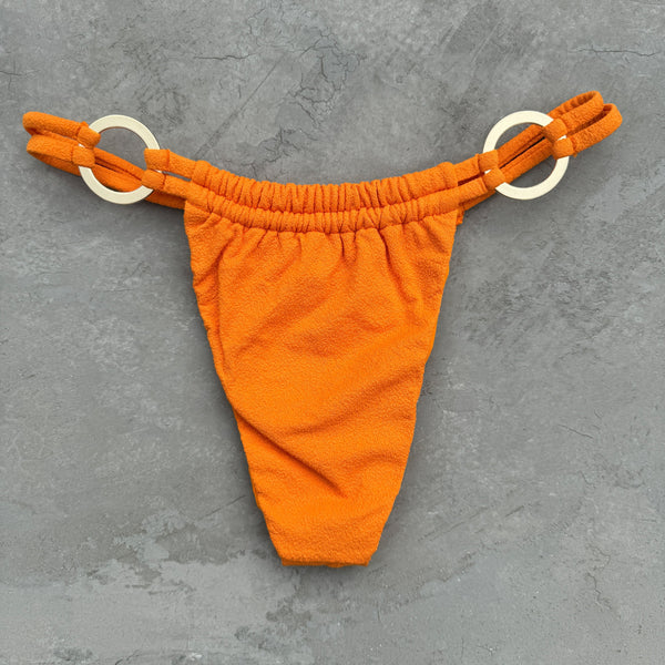 Seashore Textured Orange Zest Kayla Bikini Bottom-0