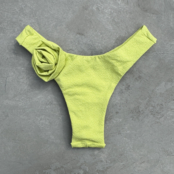 Seashore Textured Citrus Bia Flower Bikini Bottom-0