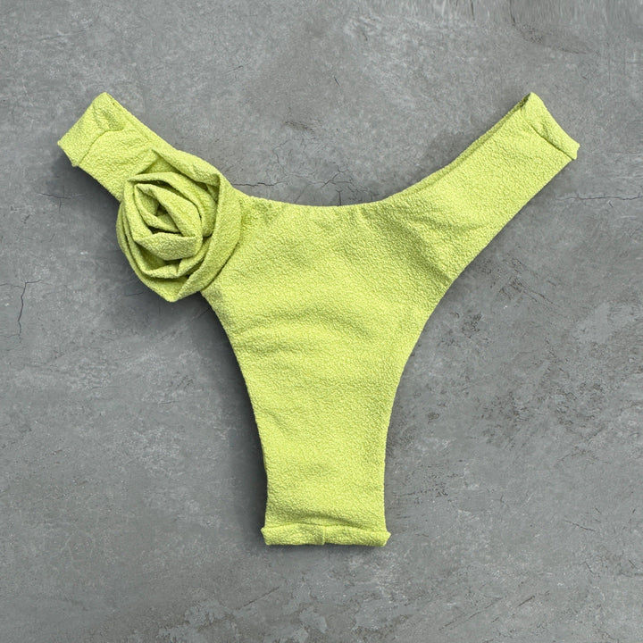 Seashore Textured Citrus Bia Flower Bikini Bottom-0
