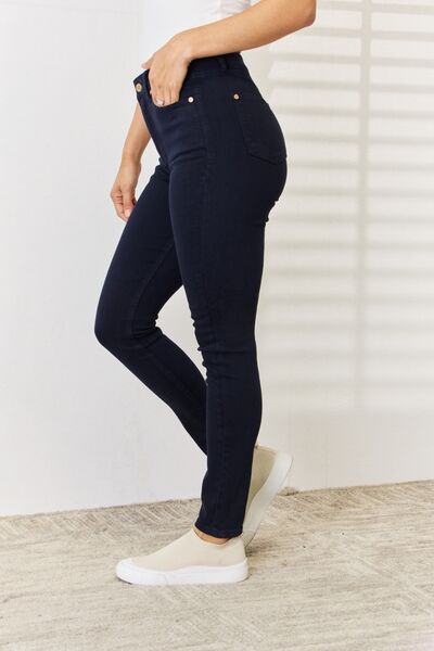 Judy Blue Full Size Garment Dyed Tummy Control Skinny Jeans-3