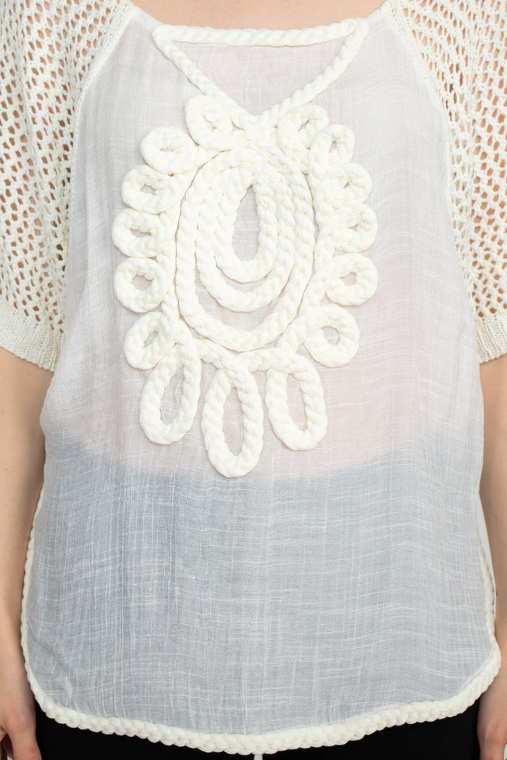 Alberto Makali Scoop Neck Short Sleeve Knit Top-3