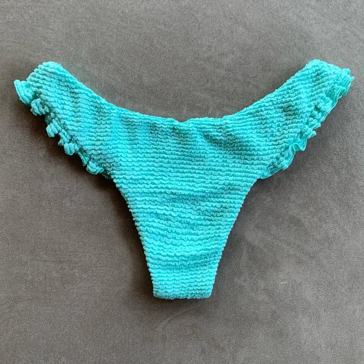 Curazao Blue Textured Yasmin Bikini Bottom-1