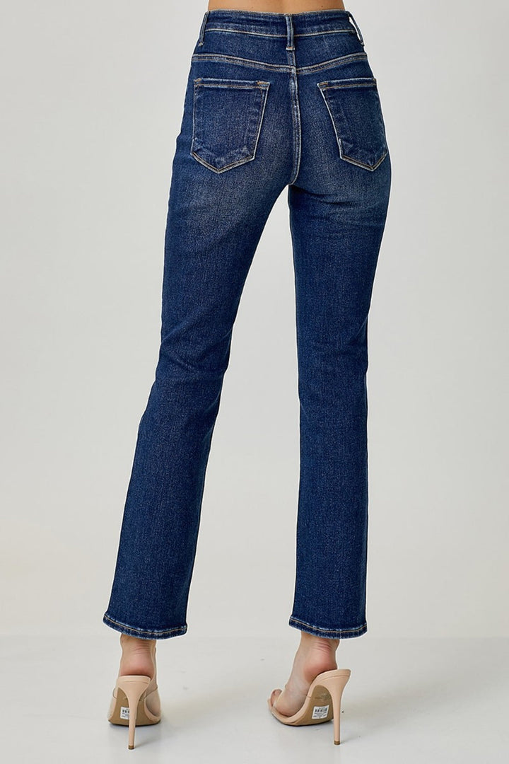 RISEN Full Size High Waist Straight Jeans-1