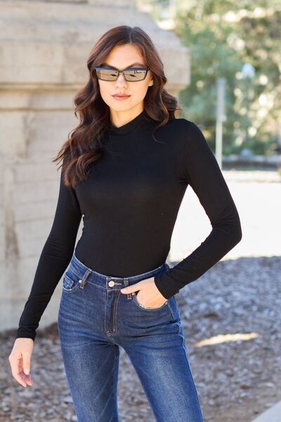 Basic Bae Full Size Mock Neck Long Sleeve Bodysuit-3