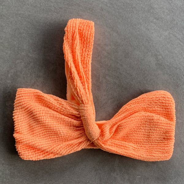 Energy Orange Textured Greek Bikini Top-0