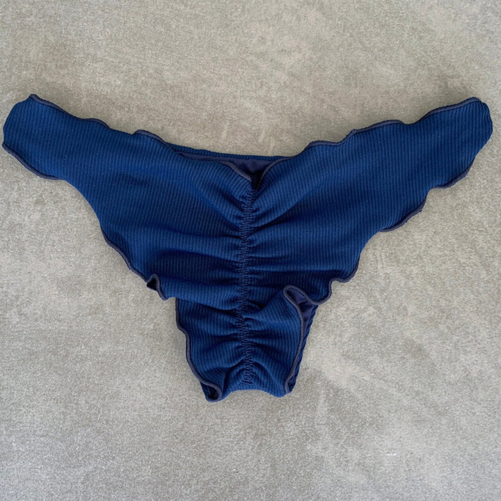 Mediterranean Sea Ribbed Lili Ripple Bikini Bottom-0
