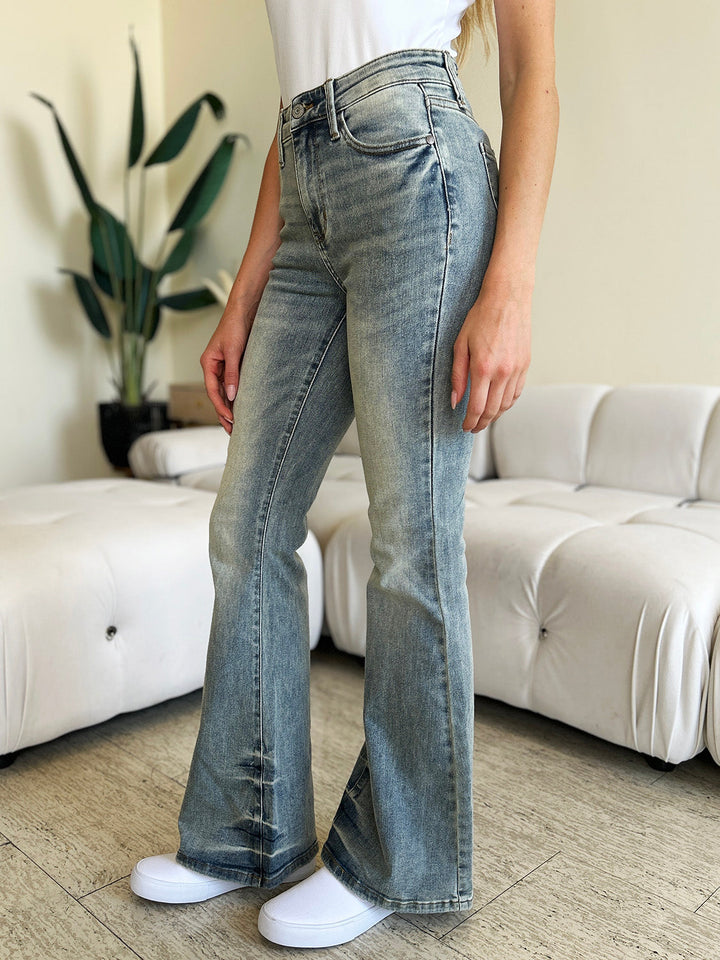 Judy Blue Full Size High Waist Flare Jeans-2