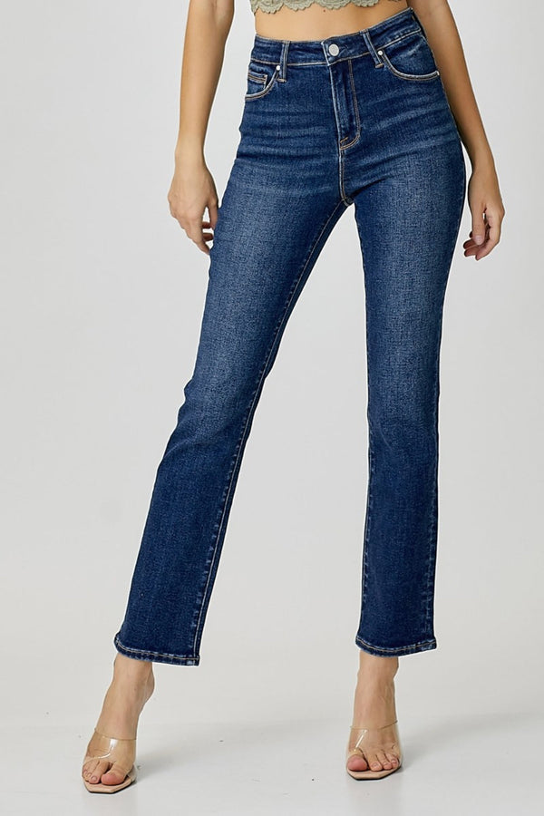 RISEN Full Size High Waist Straight Jeans-0