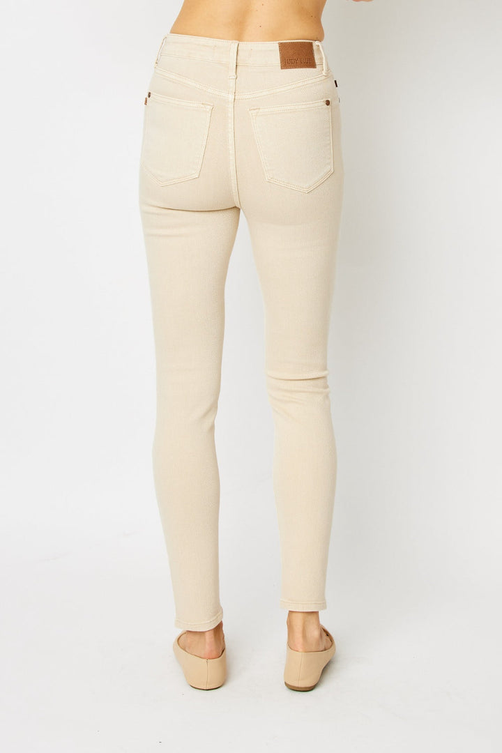 Judy Blue Full Size Garment Dyed Tummy Control Skinny Jeans-4