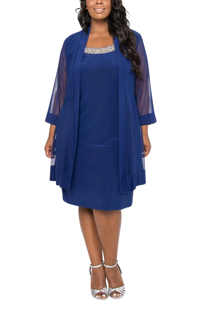 R&M Richards Embellished Panel Jacket Dress (Plus Size)-6