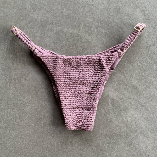 Lavender Mist Textured Tanga Bikini Bottom-0