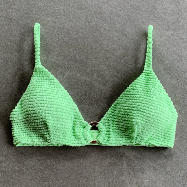 Minty Haze Textured Agatha Bikini Top-0