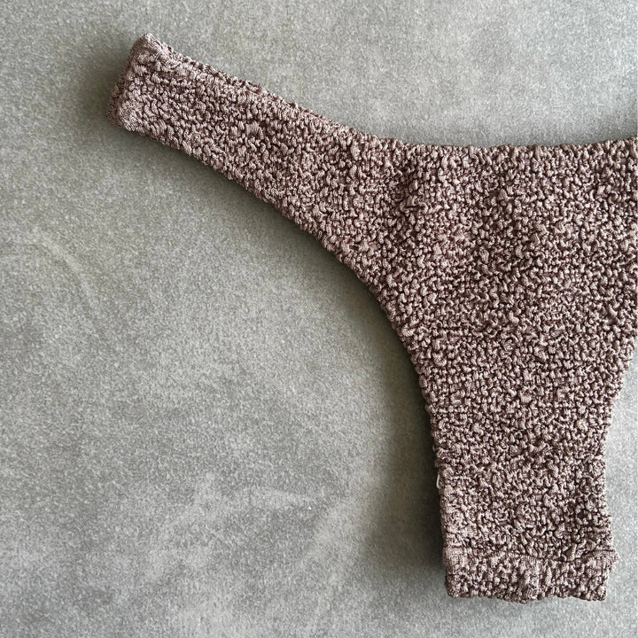 Chocolate Mousse Beehive Textured Bia Bikini Bottom-1