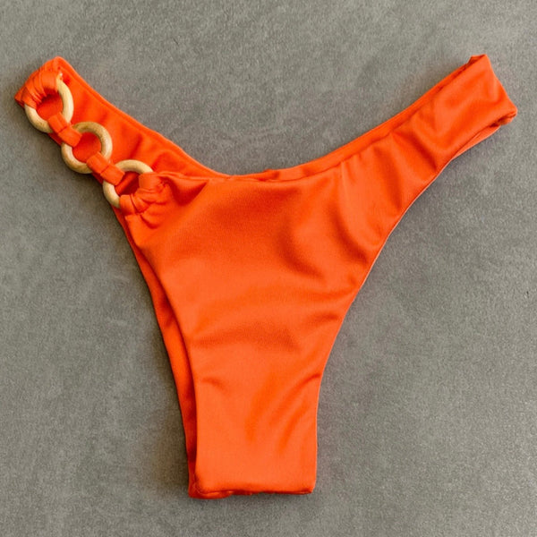Carrot Orange Bia Rings Bikini Bottom-0