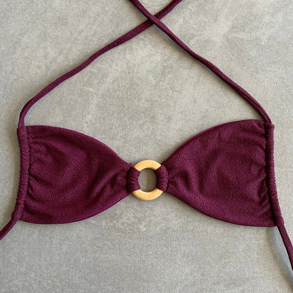 Seashore Textured Malbec Kayla Bikini Top-0