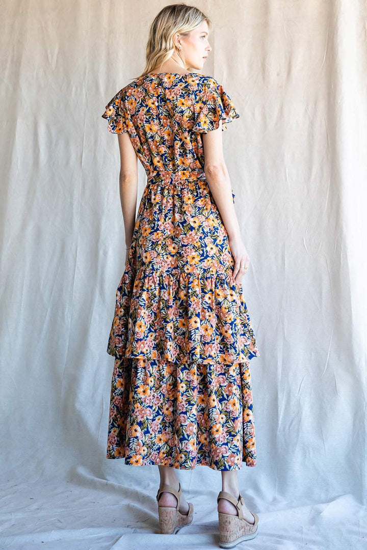 Cotton Bleu by Nu Label Floral Ruffled Midi Dress-1