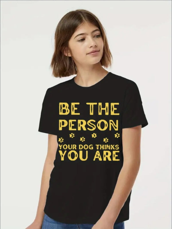 European And American Female Youth Text Graphic Print Casual Sports Crew Neck T-shirt