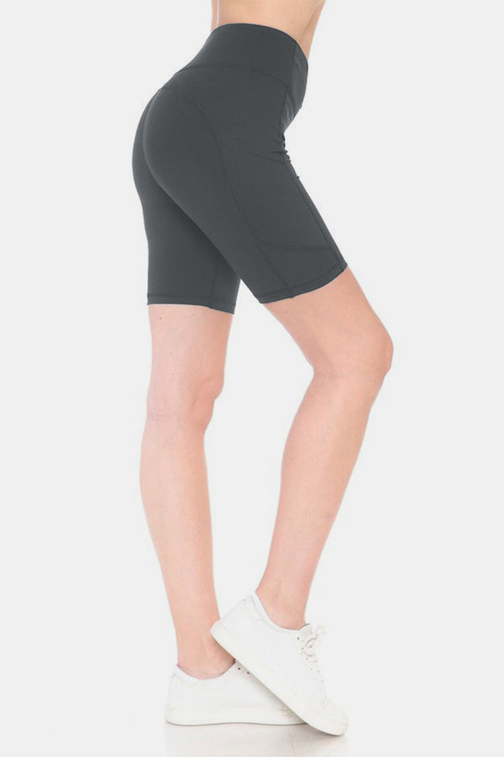 Leggings Depot Full Size High Waist Active Shorts-3