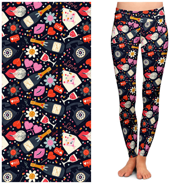 "Love Struck" Buttery Soft Leggings by Lipstick & Chrome-0