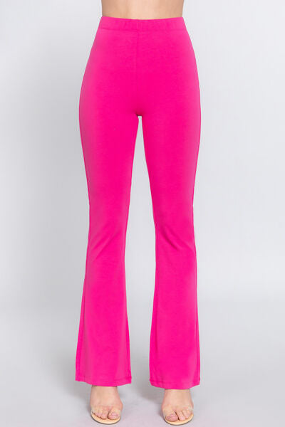 ACTIVE BASIC Waist Elastic Slim Flare Yoga Pants-3